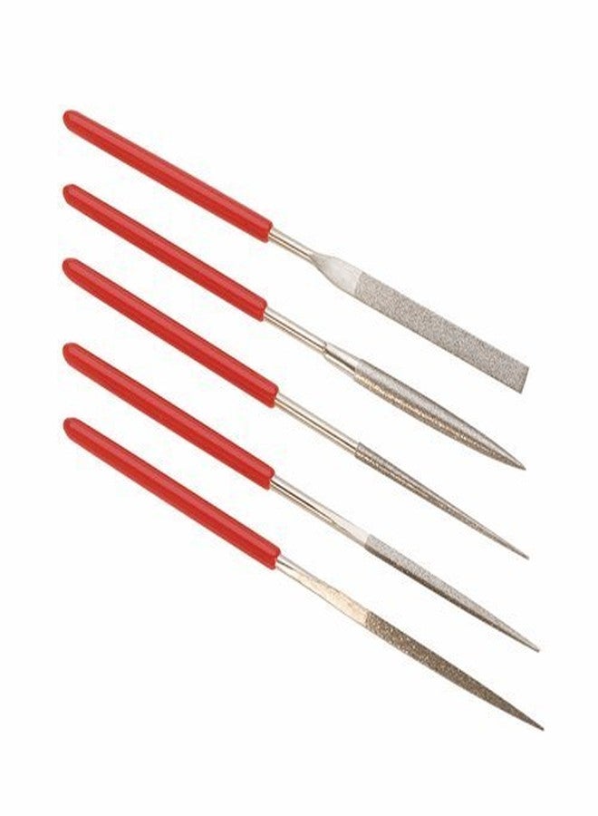 Thermo Diamond Files Set (Set of 5) Triangle/Square/Round/Half-Round/Flat for Jewelers/Diamond/Glass/Crafts - Image 4